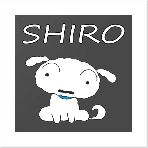 Shiro Shinchan pet dog Crayon Shin chan Wall Art by LOVILOVI